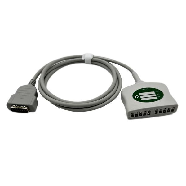GE Marquette MAC EKG Trunk Cable 12leads 2104723-001 22341809 AHA IEC 2.4M DB15