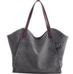 High Capacity Shoulder Tote Bags For School Solida Color Non Fade Strong Handles