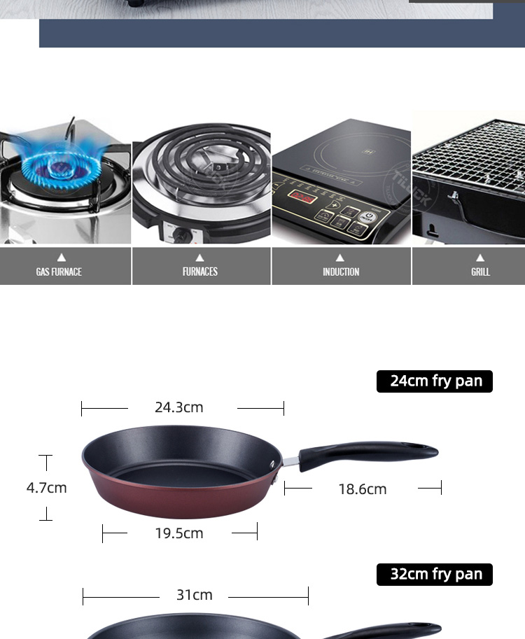 Multi Purpose 3Pcs Kitchen Nonstick Ollas Cast Iron Pot And Pan Set