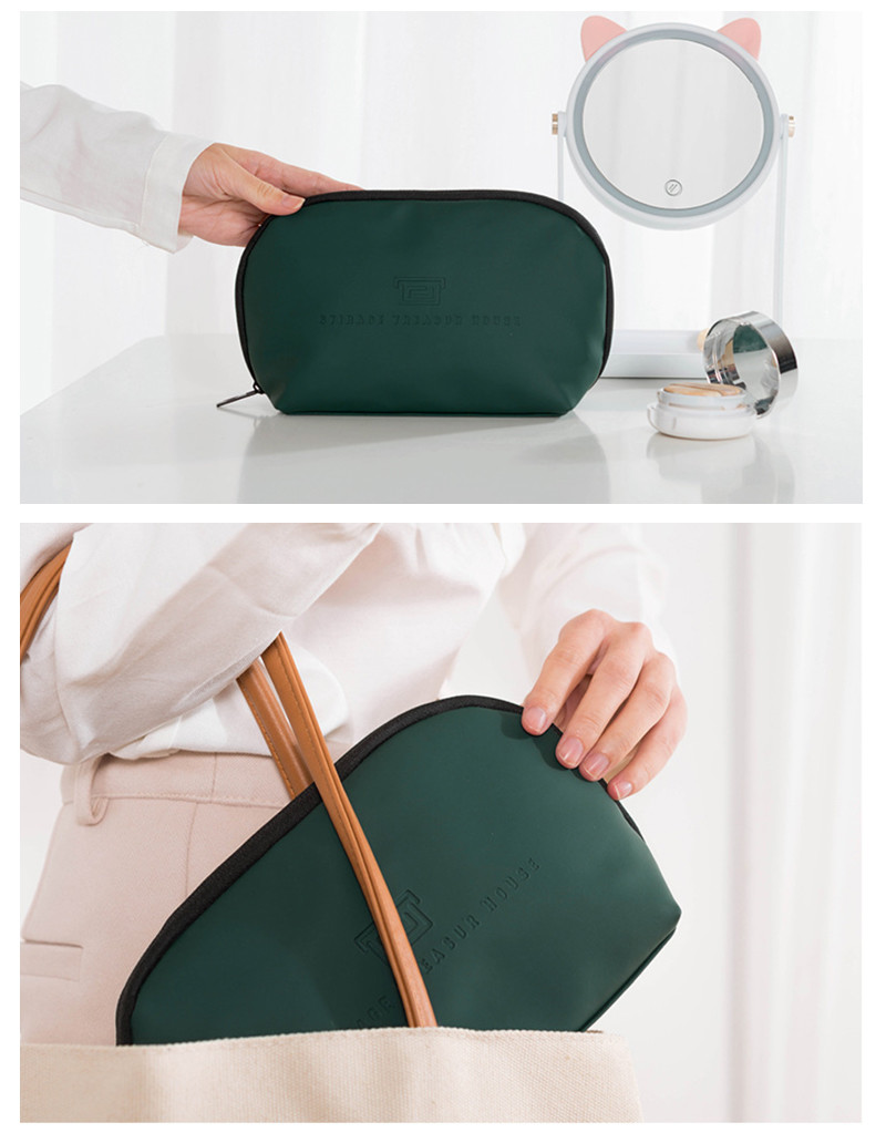 Blank Zipper Travel Cosmetic And Toiletry Bag For Women