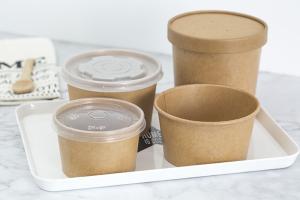 Wholesale Food Grade Disposable Food Grade Bamboo Paper Bowls For Salad Soup from china suppliers