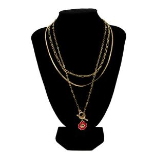 Wholesale Gold Fashion Barbie Diamond Castle Necklace Carnelian Pendant Necklace For Women from china suppliers