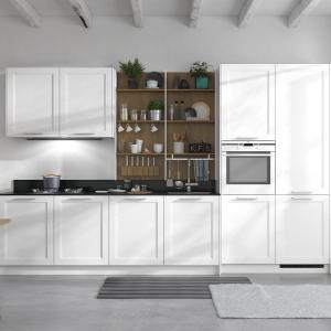 Wholesale Island Kitchen Cabinets White Solid Wood Indoor Drawer Basket Equipped Cupboard from china suppliers