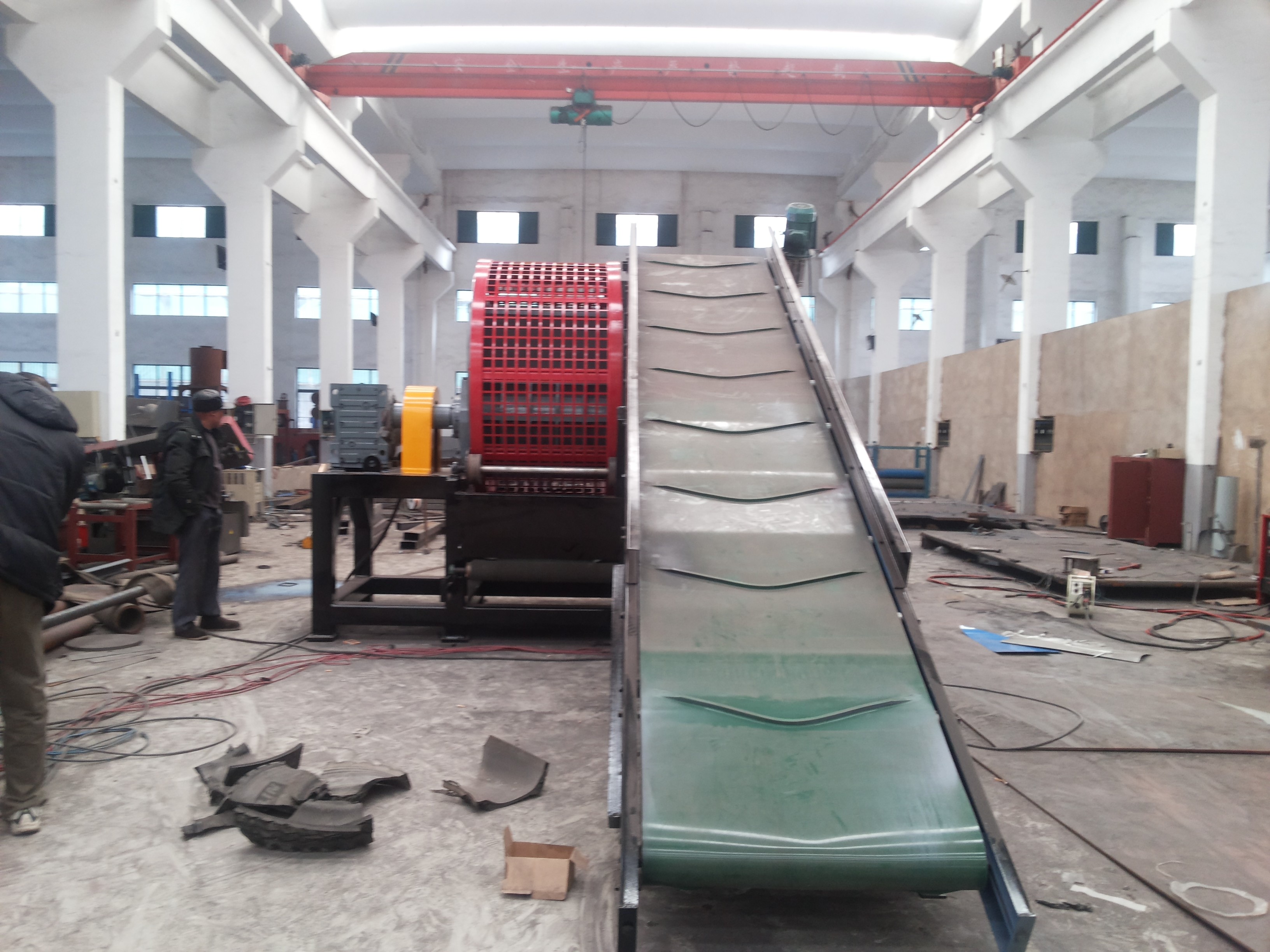 Double Shaft Tire Shredder rubber Shredder，Tire Shredder, Tire Crusher,Tire Shredding Machine- For Tire Recycling Plant