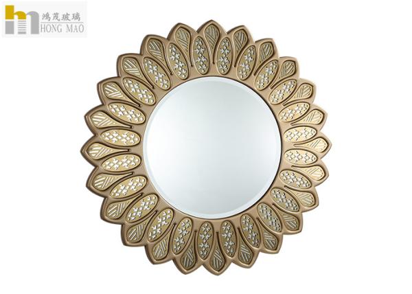 Luxury Round Glass Venetian Mirror , Decorative Vanity Mirror For Makeup