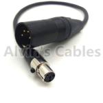 RED Camera Arri Power Cable TV Logie Monitor Power Cable XLR Mini 4 Pin Female