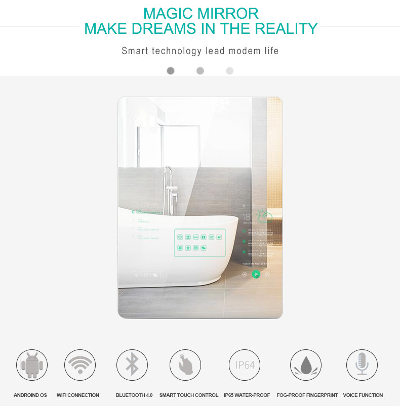 High Quality Selfie Magic Mirror Photo Frame Touch Screen Smart Mirror