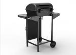 2 1 Burners Black Steel Outdoor Camping Trolly Gas Barbecue Grill Side Burner 2