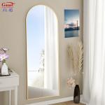 Contemporary Design Glass Mirror Standing Room with Full Length Antique Gold