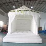 Commercial White Inflatable Wedding Bounce House Bouncy Castle PVC Jumping