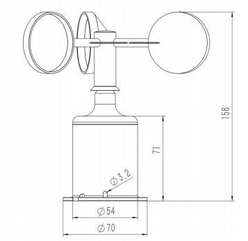 Small Anemometer Wind Speed Direction Sensor 4-20mA for Agriculture Weather Station