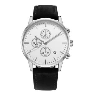 Wholesale Men'S Multifunction Chronos Sport Watch Leather Strap Day Date Perpetual Calendar Watch from china suppliers