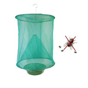 China Gardening Hanging Folding Flycatcher Pest Control Cage Reusable Fly Insect Trap Net Catcher Killer Cage Bait Storage Pot on sale