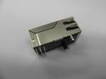 12 Pin Shielded 1000 BASE - TX Industrial Integrated Magnetics RJ45 Connector,