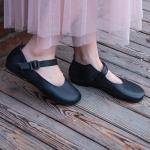 S271 One-line buckle single shoes literary fresh handmade leather women sandals
