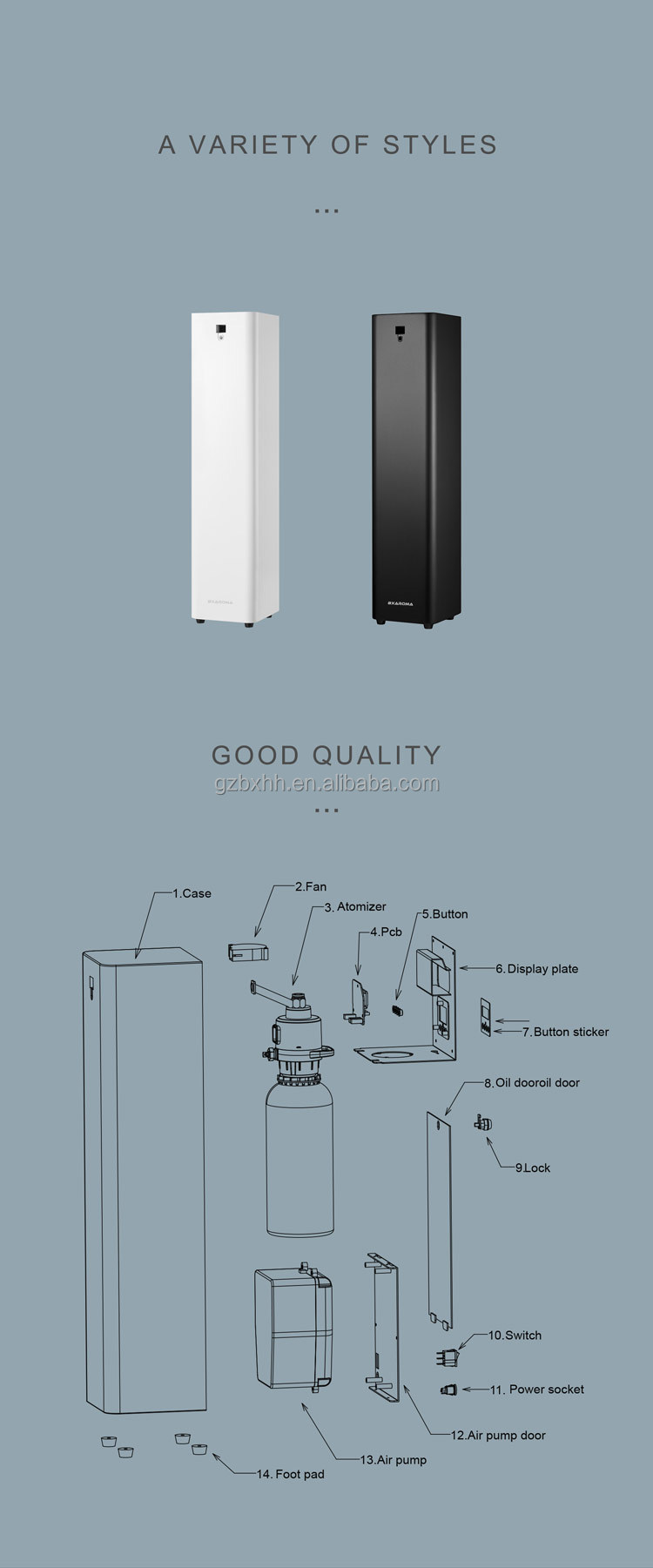 ODM Hotel Scent Diffuser Iron Commercial Air Scent Diffuser Machine
