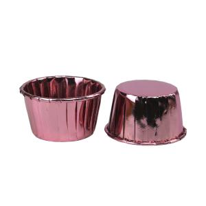 Wholesale Rose Gold Custom PET Rolled Rim Paper Baking Muffin Cups from china suppliers
