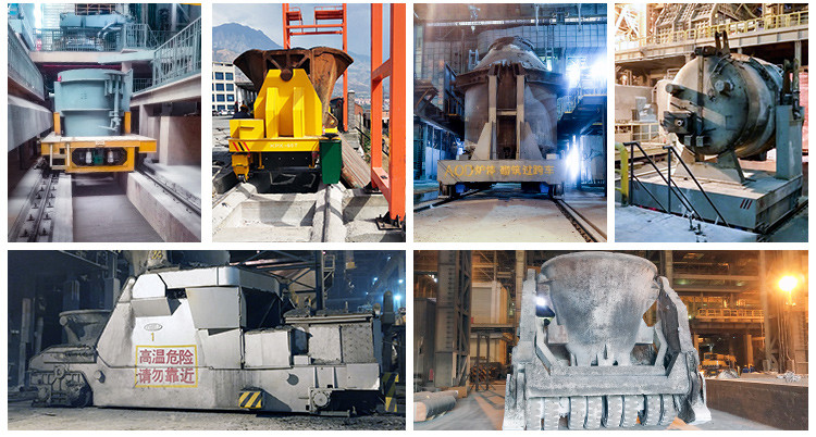 Furnace Material Transfer Hot Metal Slag Pot Truck On Steel Track With Heat-Resisting Function