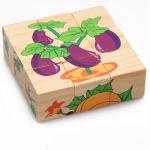 3.5cm Fruit Wooden Blocks Toys Animal Puzzle Blocks For Kids