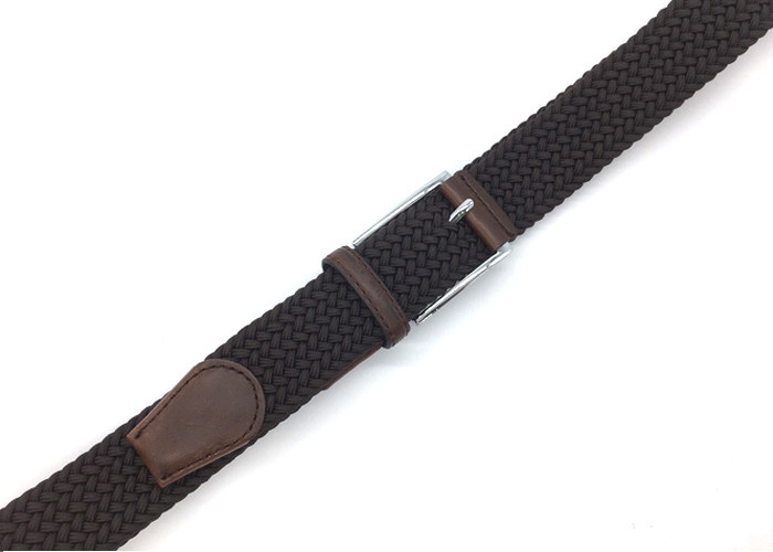 Fashion Mens Elastic Stretch Belts / Enduring Stretch Woven Belt For Junior