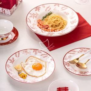 Wholesale Custom Porcelain Christmas Plate Chinese Style Under Glazed Ceramic Ornaments from china suppliers