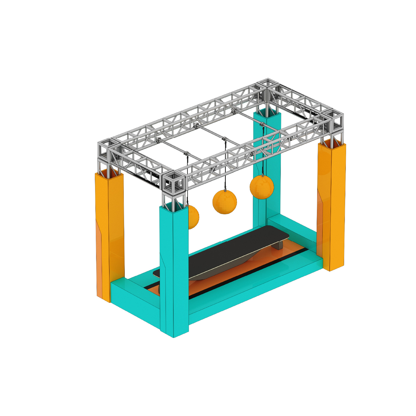 Multiple Color Playground Ninja Course , Obstacle Course Playground Equipment