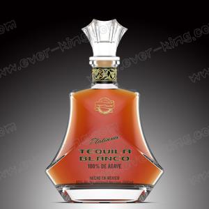 Wholesale Elegant Shape Tequila Brandy Glass Bottle With Cork Top from china suppliers