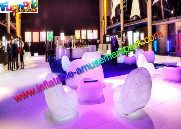 Blow Up Wedding and Event Sofa Chair, LED Lighting Inflatable Furniture, Outdoor