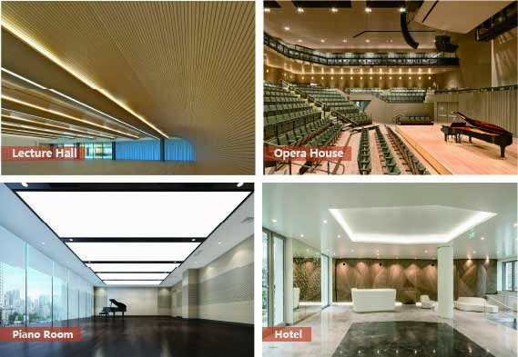 Sound Absorption E1 Garde Grooved Acoustic Panels With CE FSC France A+ Approved