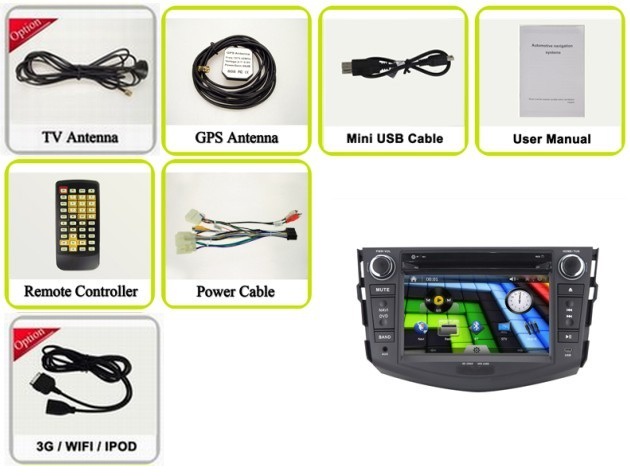 Ouchuangbo Toyota RAV4 DVD radio with gps navigation mp4 mp3 player OCB-8620