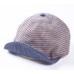 Custom Striped Flip Up Brim Childrens Baseball Cap Cotton 5cm Visor
