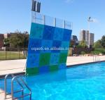 Aqua Climb Sport Crystal Clear Glass Mobile Poolside Rock Climbing Wall