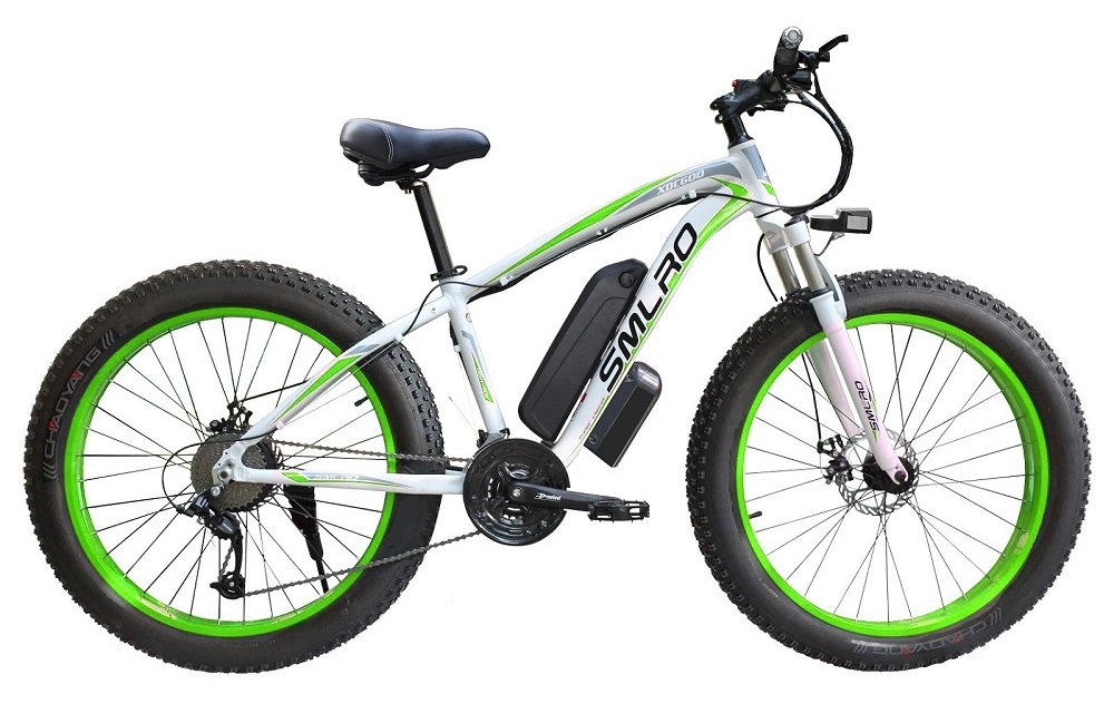 Fat Tire Electric Bike 350W Motor 13AH Lithium Battery SMLRO XDC600 26x4.0 inch E-Bike Wholesale Drop Shipping Available