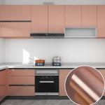 0.15mm Waterproof Black Metallic Wallpaper Oil Resistant Stainless Contact Paper