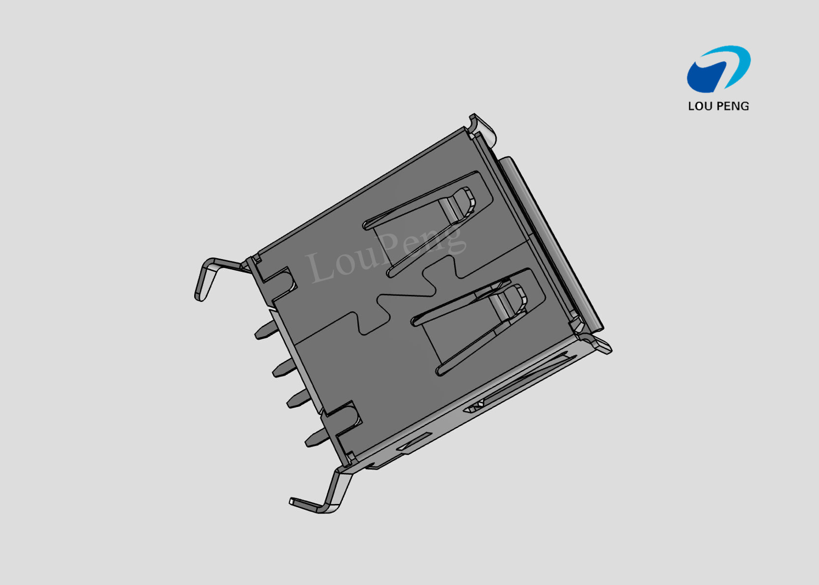 USB 2.0 AF 180° DIP
