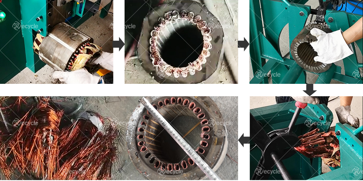 5-10pcs/min Scrap Motor Recycling Machine Electric Motor Dismantling Machine