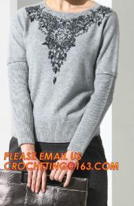 Wholesale Winter handmade knit wool sweater designs knitwear for Women, Long Sweater Fashion for Old Women,Wool Loose Knitted Swea from china suppliers