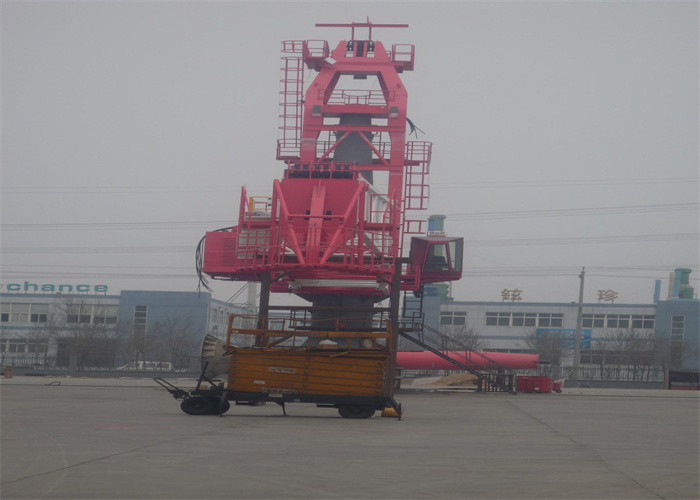 Hydraulic Power 15 Ton Winch With Spooling Device Slow Speed Red