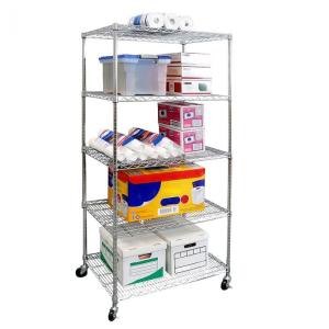 Wholesale Five Tier Commercial Wire Shelving Unit Metal Shelf Rack Large Capacity from china suppliers