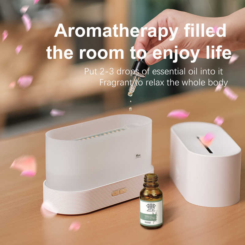 2023 Hot Selling Aroma Diffuser 180ml 3D Fire Humidifier Ultrasonic Fragrance Flame Humidifier