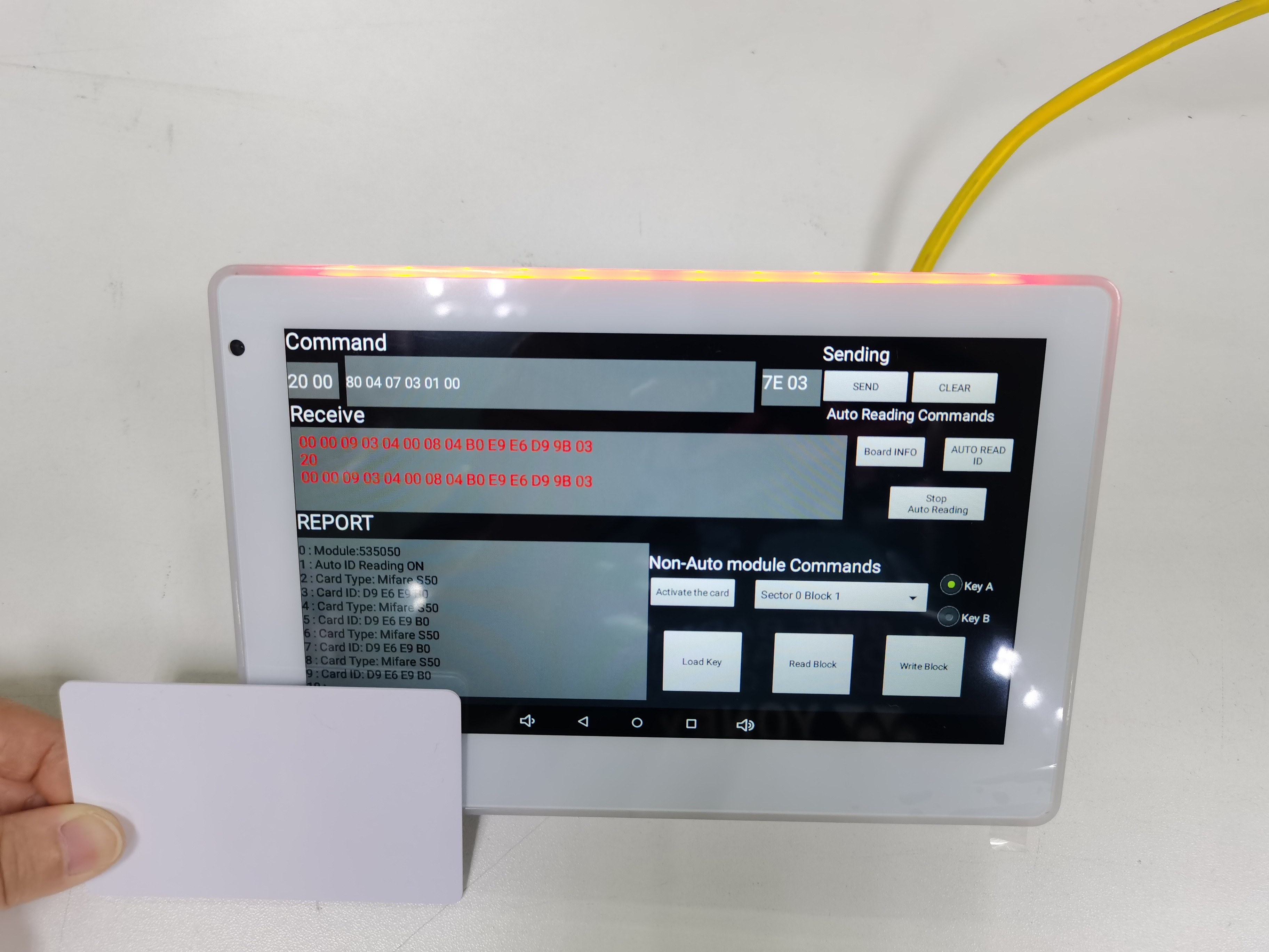 13.56 MHz NFC Communication Wall mountable 7 Inch Android Tablet PC POE Ethernet RJ45 WIFI