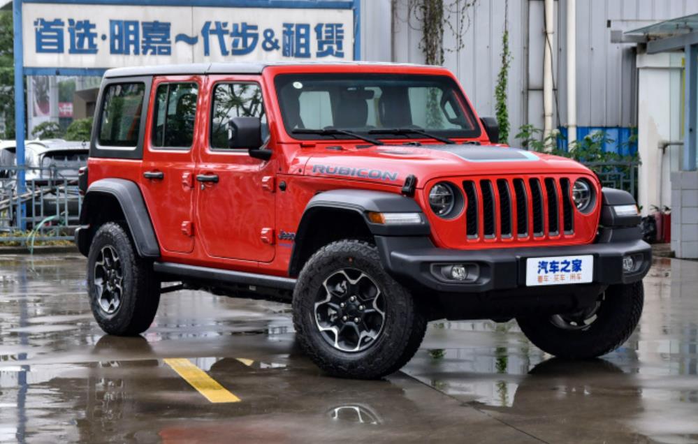 Jeep WranglerLong range new electric vehicle 5 door 5 seat SUV 2022 2.0T 4xe Sahara fluorescent red edition used car Hot Selling
