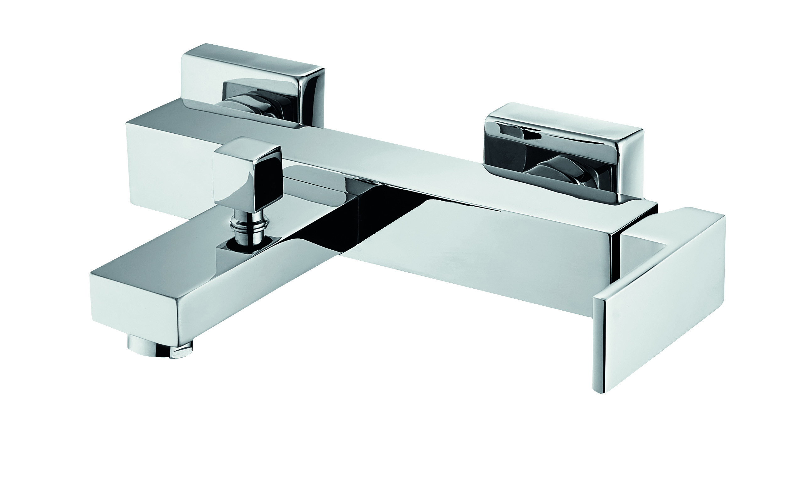 Chrome 25mm Cartridge Shower Lower Faucet Square Bath Shower Mixer