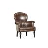 Buy cheap 32'' American Vintage Cigar Leather High Back Armchair Solid Wood Legs with from wholesalers