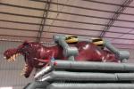Double Line Sewed Inflatable Bounce House With Dinosaur Decoration En14960
