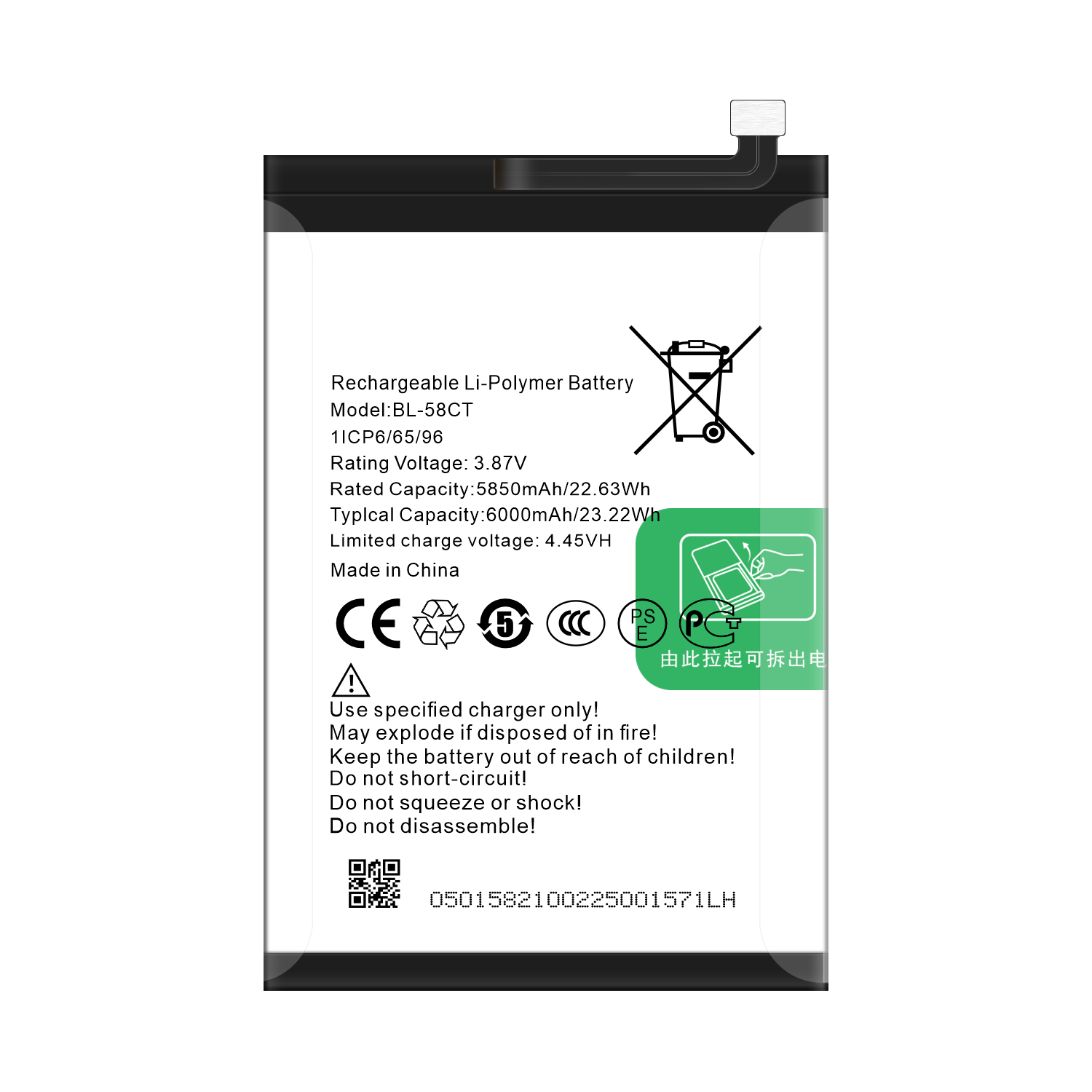 BL-58CT Cell Phone Replace Battery for Tecno Spark7 KF6 KF6j Products Status Stock