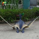 Vibrant Fiberglass Pterosaur Statue: Lifelike Jurassic-Themed Decoration With