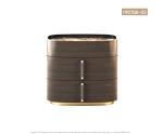 Small Hotel Bedside Tables With Drawers , Living Room Wood Nightstand