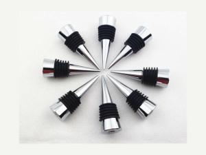 Wholesale Die casting zinc alloy wine accessories chrome plated wine bottle stopper wedding favor, stopper kit part from china suppliers