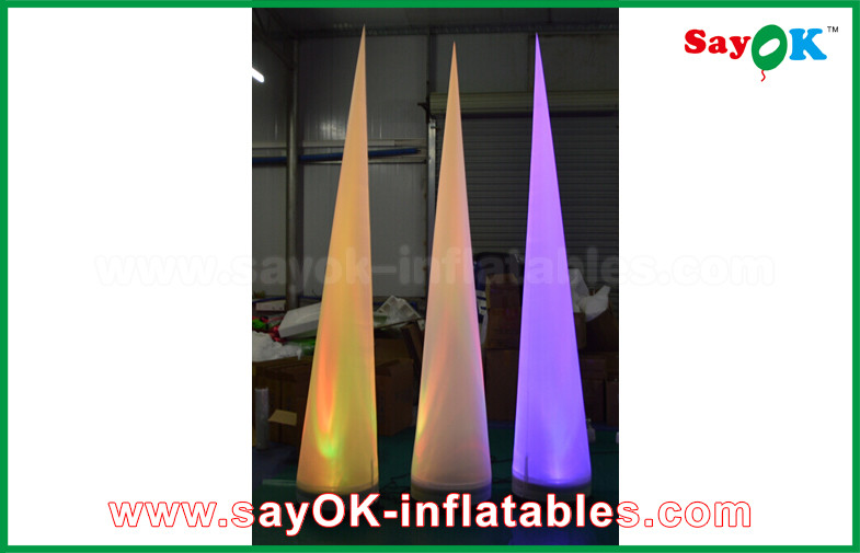 2.5m Nylon Inflatable LED Cone WIth LED Light CE/UL Blower Lighting Decoration